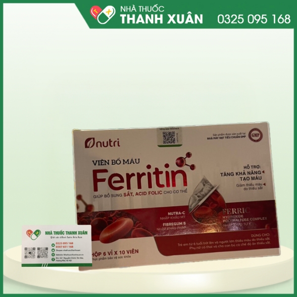 Viên bổ máu Ferritin - Giúp bổ sung sắt, acid folic cho cơ thể